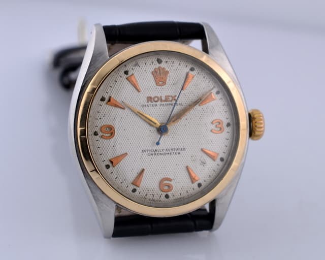 Rolex Oyster Perpetual Semi-Bubbleback Silver Dial 1952 34MM