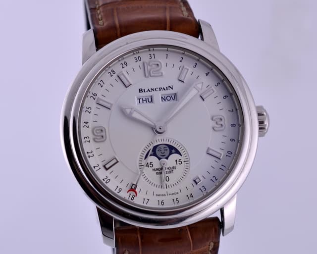 Blancpain Triple Date Moon SS White Dial 40MM