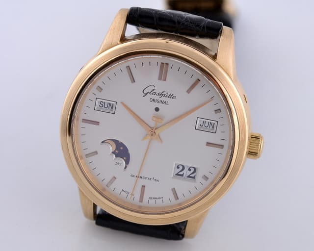 Glashutte Original Senator Perpetual Calendar 18K Rose Gold Silver Dial 39.3MM
   