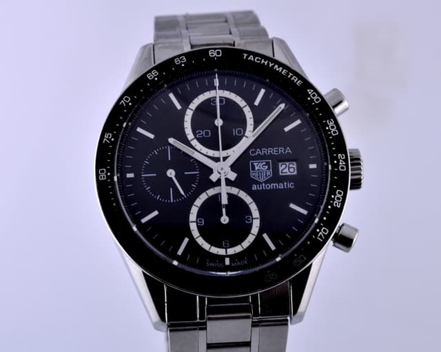 TAG Heuer Carrera Chronograph Tachymeter SS/SS Black Dial 40MM