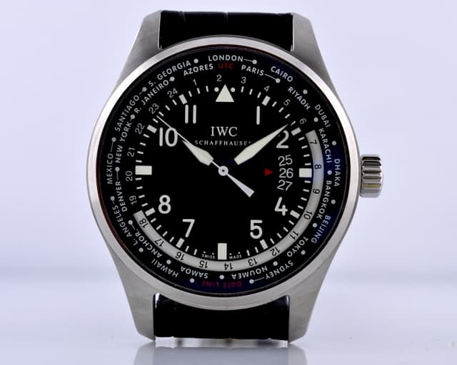 IWC Pilot WorldTimer SS Black Dial 45MM