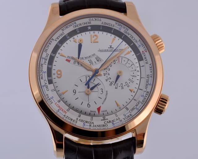 Jaeger-LeCoultre Master World Geographic 18K Rose Gold Limited White Dial 41.5MM NEW