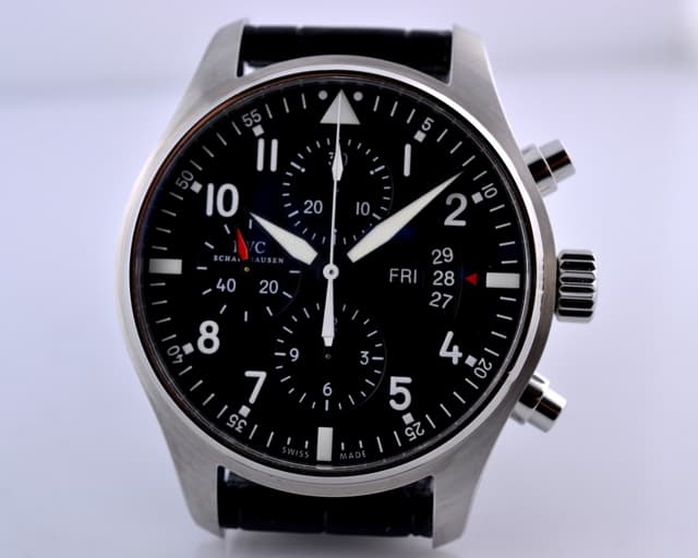 IWC Pilot Chronograph SS Black Dial 43MM