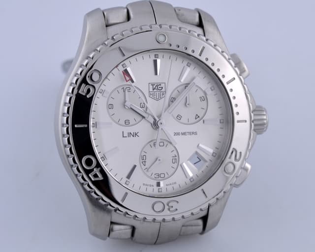 TAG Heuer Link Chronograph Quartz SS/SS Silver Dial 42MM