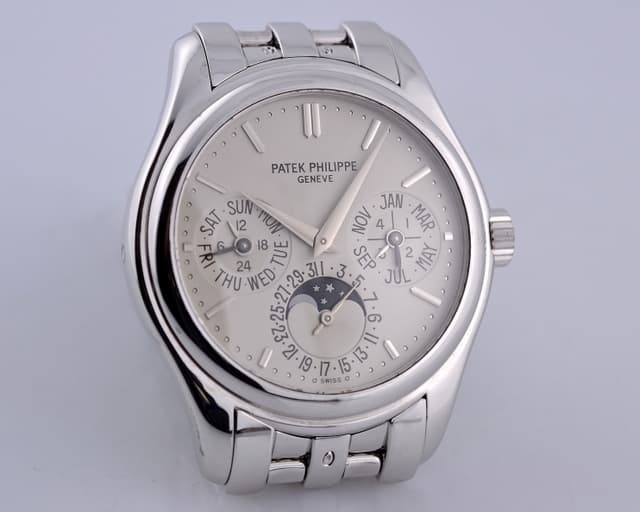 Patek Philippe Perpetual Calendar 18K White Gold Bracelet 37MM