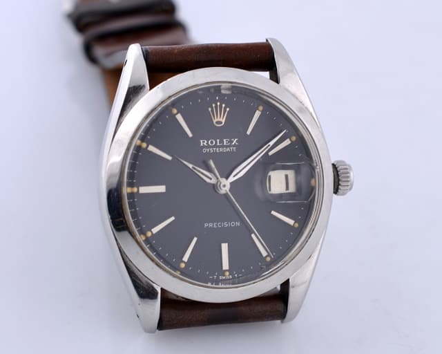 Rolex Oysterdate Precision SS/SS Black Dial Circa 1950 34MM