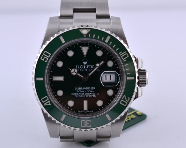 Rolex Submariner Green Ceramic Bezel Green Dial (Random 2012) UNWORN 40MM
