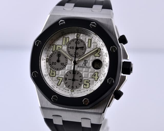 Audemars Piguet Royal Oak Offshore Chronograph Rubberclad White Dial 44.5MM