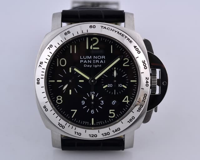 Panerai Luminor Chronograph Daylight SS Black Dial H Series (2005) 44MM