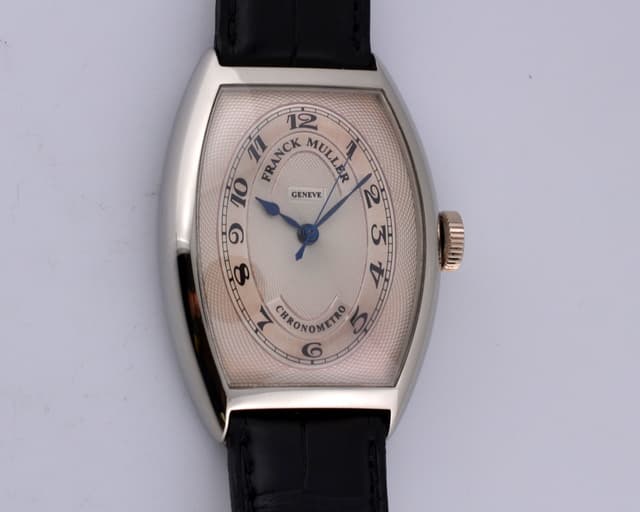 Franck Muller Curvex Chronometer 18K White Gold Silver Dial