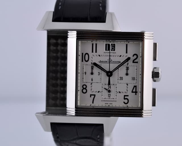 Jaeger LeCoultre Reverso Squadra Chronograph GMT SS / Alligator 