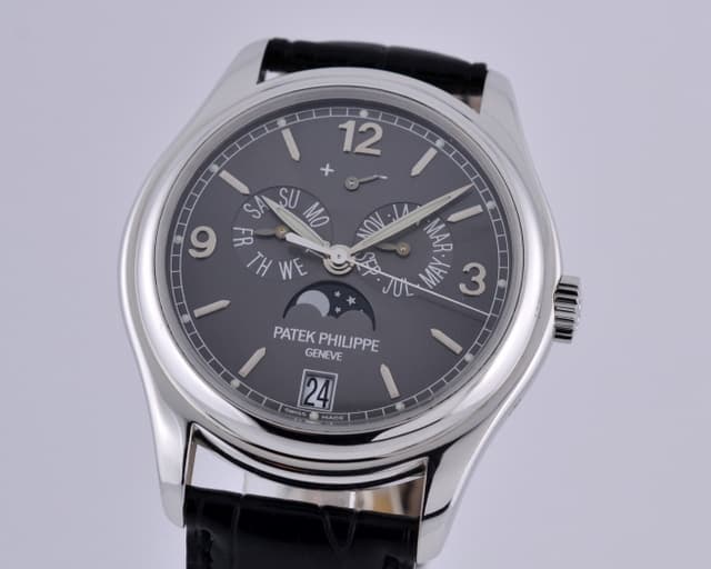 Patek Philippe Annual Calendar Power Reserve Gray Dial 18K White Gold 39MM