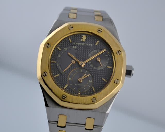 Audemars Piguet Royal Oak Dual Time 18K / SS Bracelet Grey Dial 36MM