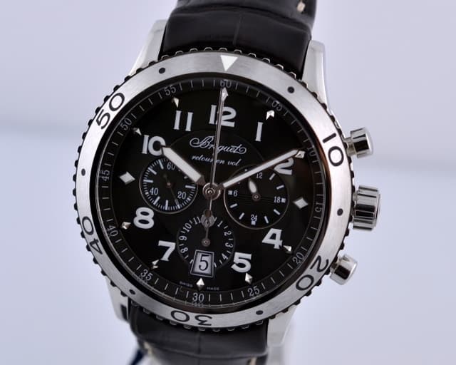 Breguet Type XXI Flyback SS / Leather Brown Dial 43MM