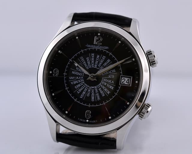 Jaeger LeCoultre Master Memovox International SS Black Dial Limited 