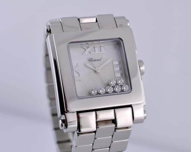 Chopard Happy Sport II 7 Diamonds MOP Dial Square Medium 30MM