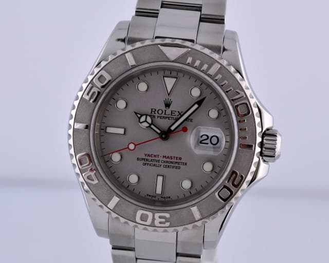 Rolex Yacht Master SS Silver Dial Platinum Bezel F Series (2004)