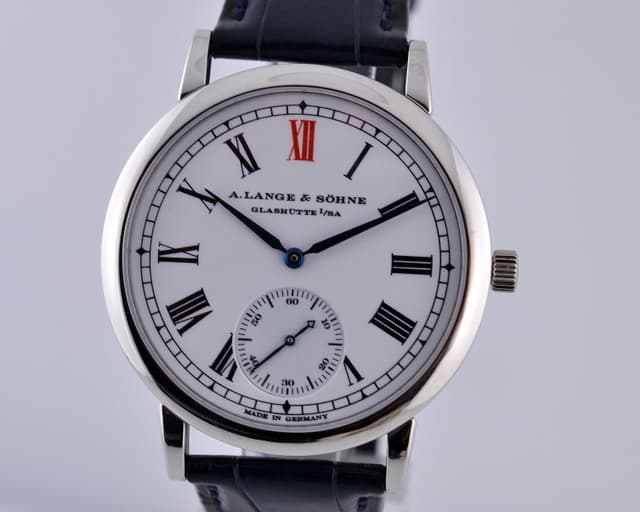 A. Lange and Sohne Anniversary Jubil�ums Langematik Enamel Roman Dial Platinum Limited 37MM