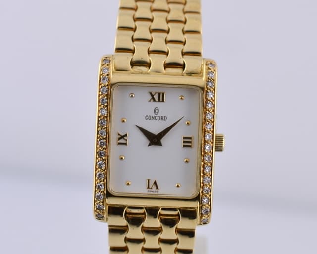 Concord Classique Diamond Bezel Quartz 18K Yellow Gold