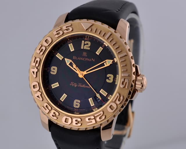Blancpain Fifty Fathoms Air Command Black Dial 18K Rose Gold Limited 40MM 