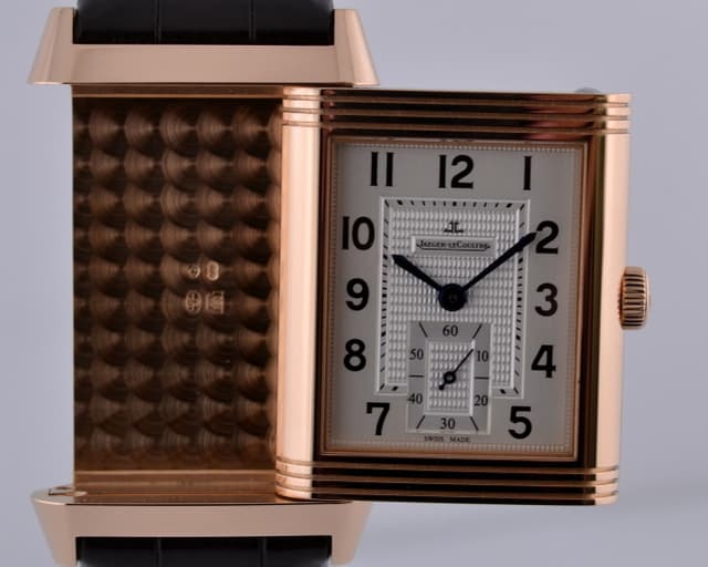 Jaeger LeCoultre Grande Reverso 976 Silver Dial 18K Rose Gold