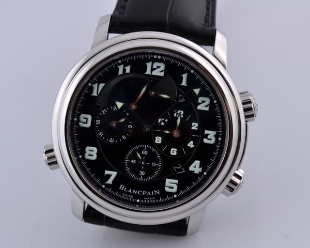 Blancpain Reveil GMT Alarm SS Black Dial 41MM