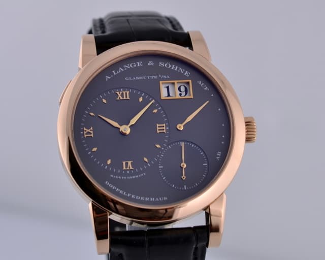A. Lange and Sohne Lange 1 Grey Dial 18K Rose Gold 38.5MM