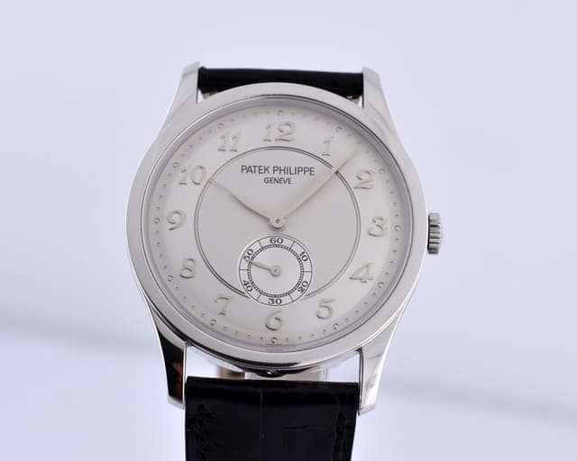 Patek Philippe Calatrava Platinum Silver Dial Arabic Numerals 37MM