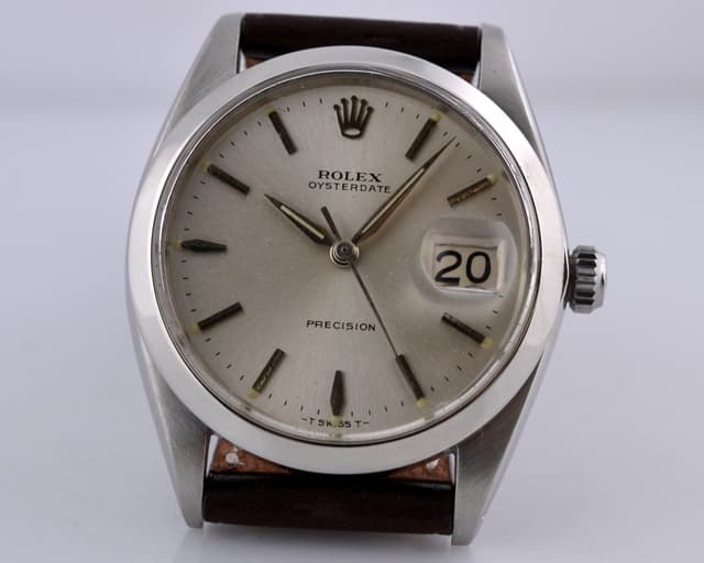 Rolex Oyster Date Precision SS Silver Dial Circa 1956 34MM