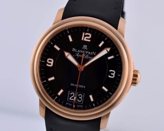 Blancpain Aqualung Big Date 18K Rose Gold / Rubber Limited 40MM 

