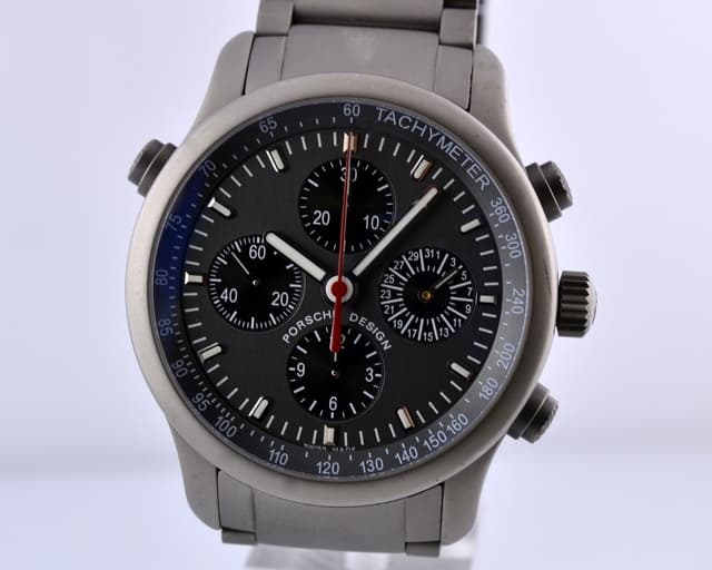 Porshe Design P 6000 Chronograph Rattrapante Titanium / Titanium Grey Dial 42MM