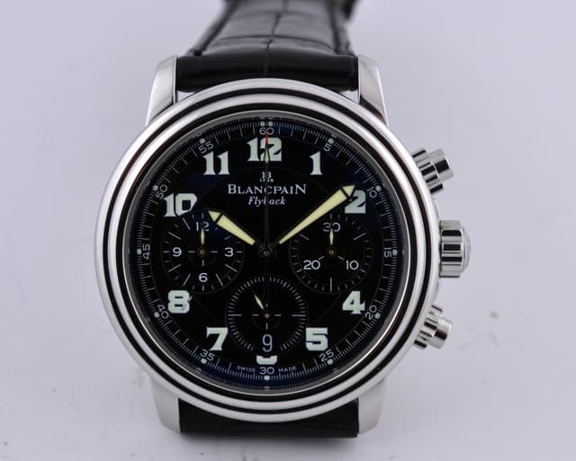 Blancpain Flyback Chronograph Black Dial SS 
