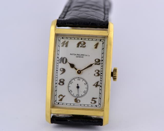 Patek Philippe Rectangular 18K Yellow Gold Circa 1920's