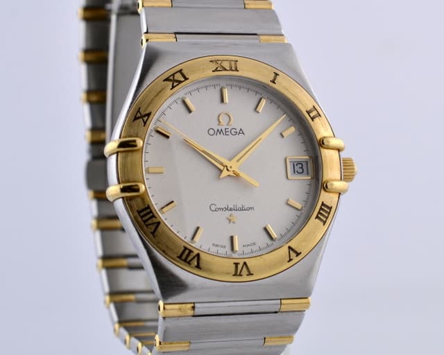 Omega Ladies Constellation  Quartz 18K / SS White Dial