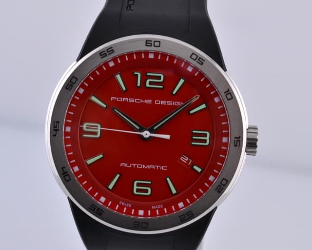 Porsche Design Flat Six SS / Rubber Red Dial 44MM