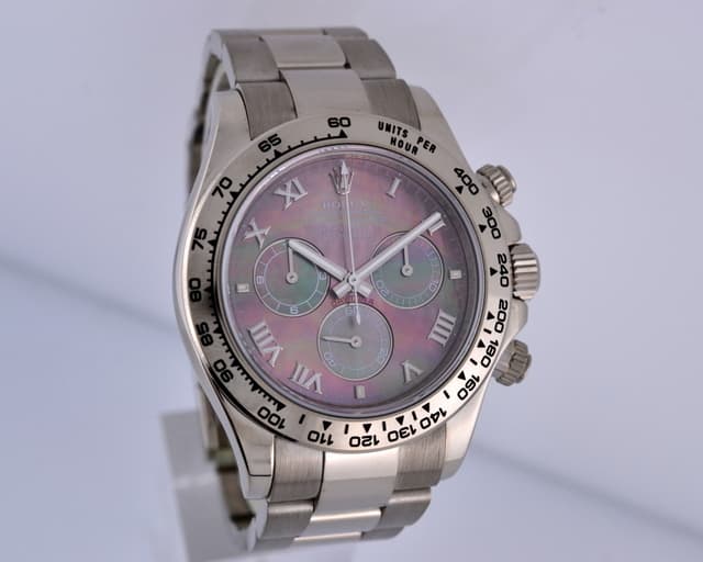 Rolex Daytona 18K White Gold Black Mother of Pearl Z Series (2007) 
