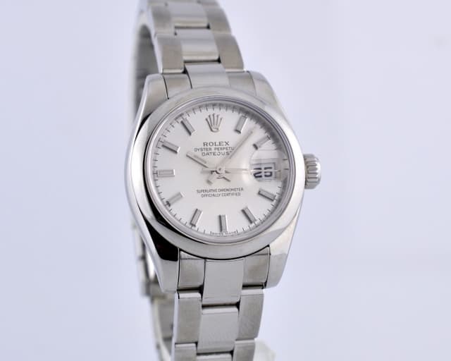 Rolex Oyster Perpetual Ladies Datejust Silver Stick Dial SS Z Series (2006)