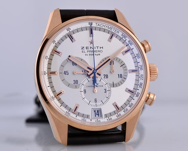 Zenith El Primero 36000 VPH Chronograph
18K Rose Gold 42MM
