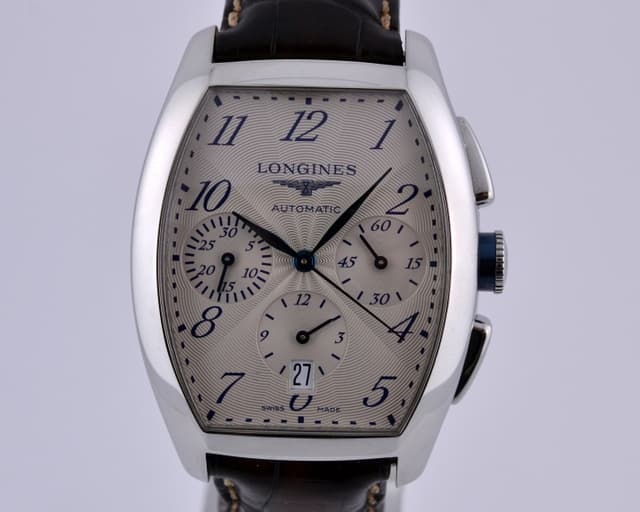 Longines Evidenza Automatic Chronograph SS Silver Dial 