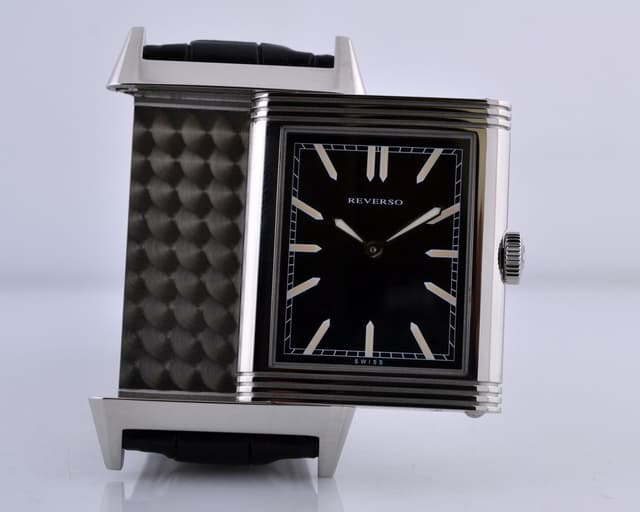 Jaeger LeCoultre Grande Reverso "Tribute to 1931" Ultra Thin SS Black Dial