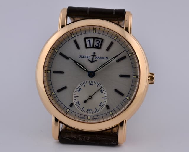 Ulysse Nardin San Marco Big Date Silver Dial 18K Rose Gold 37MM