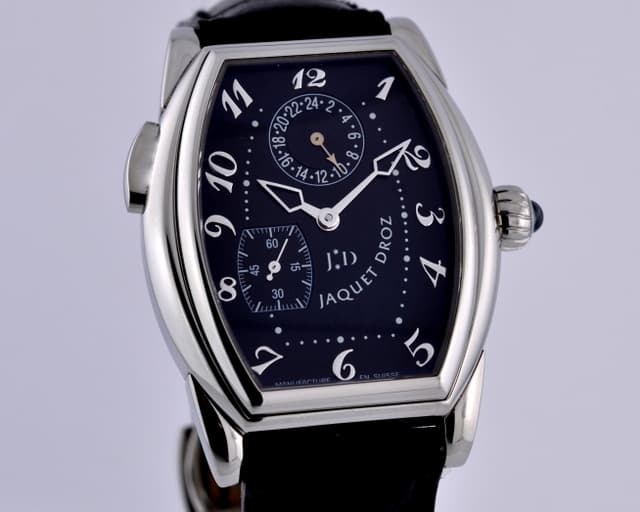 Jaquet Droz Tonneau GMT Black Dial SS