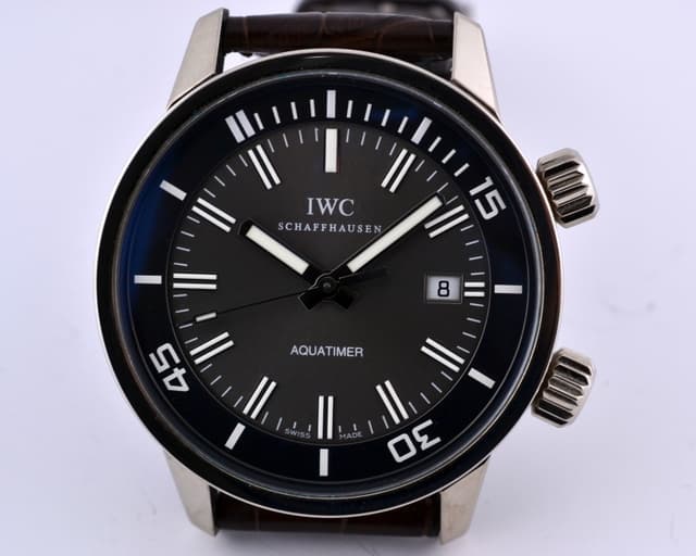 IWC Vintage Collection Aquatimer Automatic 18K White Gold Grey Dial 44MM