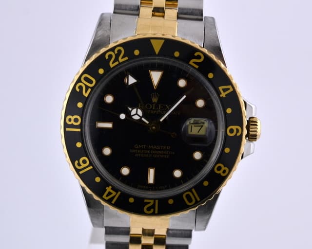 Rolex GMT Master 18K / SS Black Dial