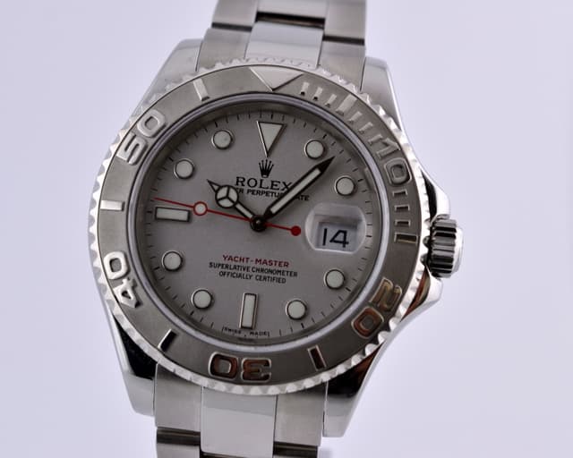 Rolex Yacht Master SS Platinum Bezel