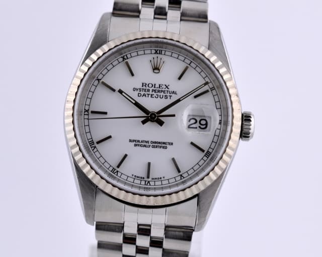 Rolex Datejust SS/SS White Stick Dial
