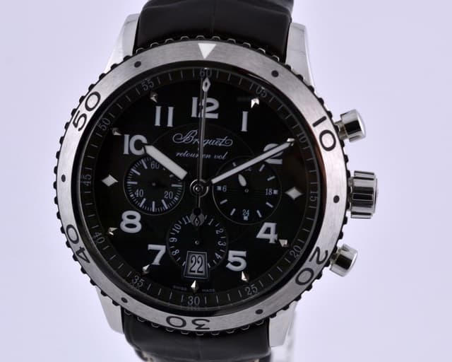 Breguet Type XXI Flyback SS / Leather Brown Dial 43MM