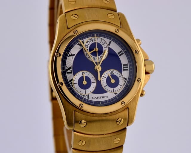 Cartier Cougar Chronograph Ladies 18K YG / YG 