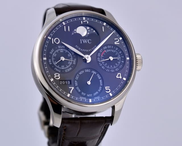 IWC Portuguese Perpetual II Grey Dial 18K WG 