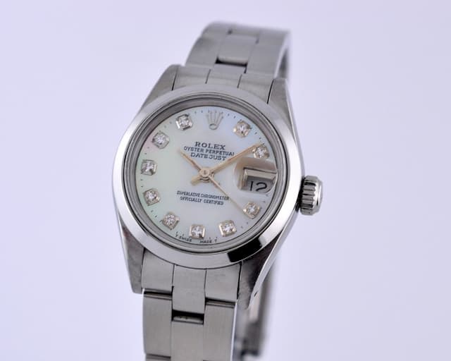 Rolex Lady Oyster Datejust SS / SS MOP Diamond Dial